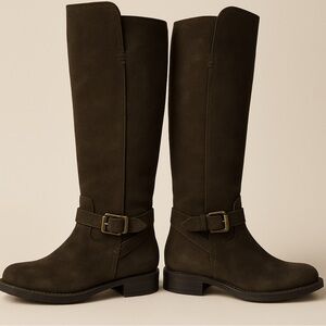 ALBERTO FERMANI LARISSA BROWN SUEDE RIDING BOOTS 35